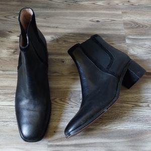 Madewell Brynn Square Toe Leather Chelsea Ankle Boot size 8.5